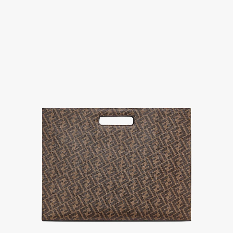 Brown fabric shopping bag 4