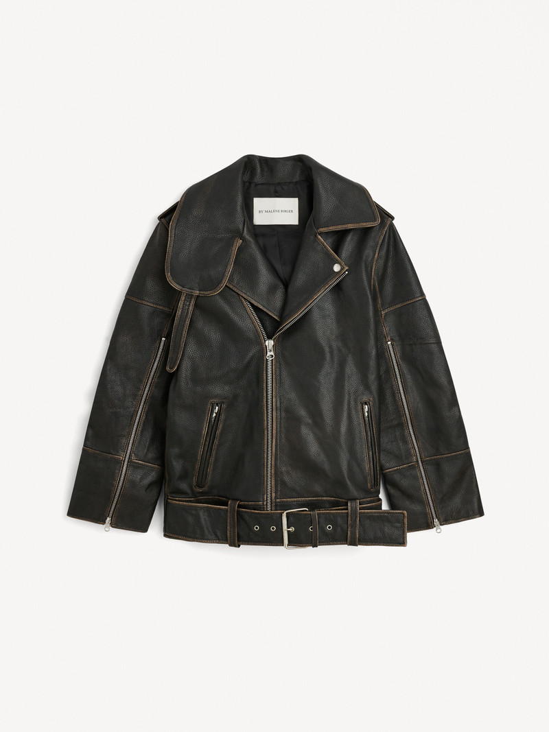 BY MALENE BIRGER Beatrisse leather jacket outlook