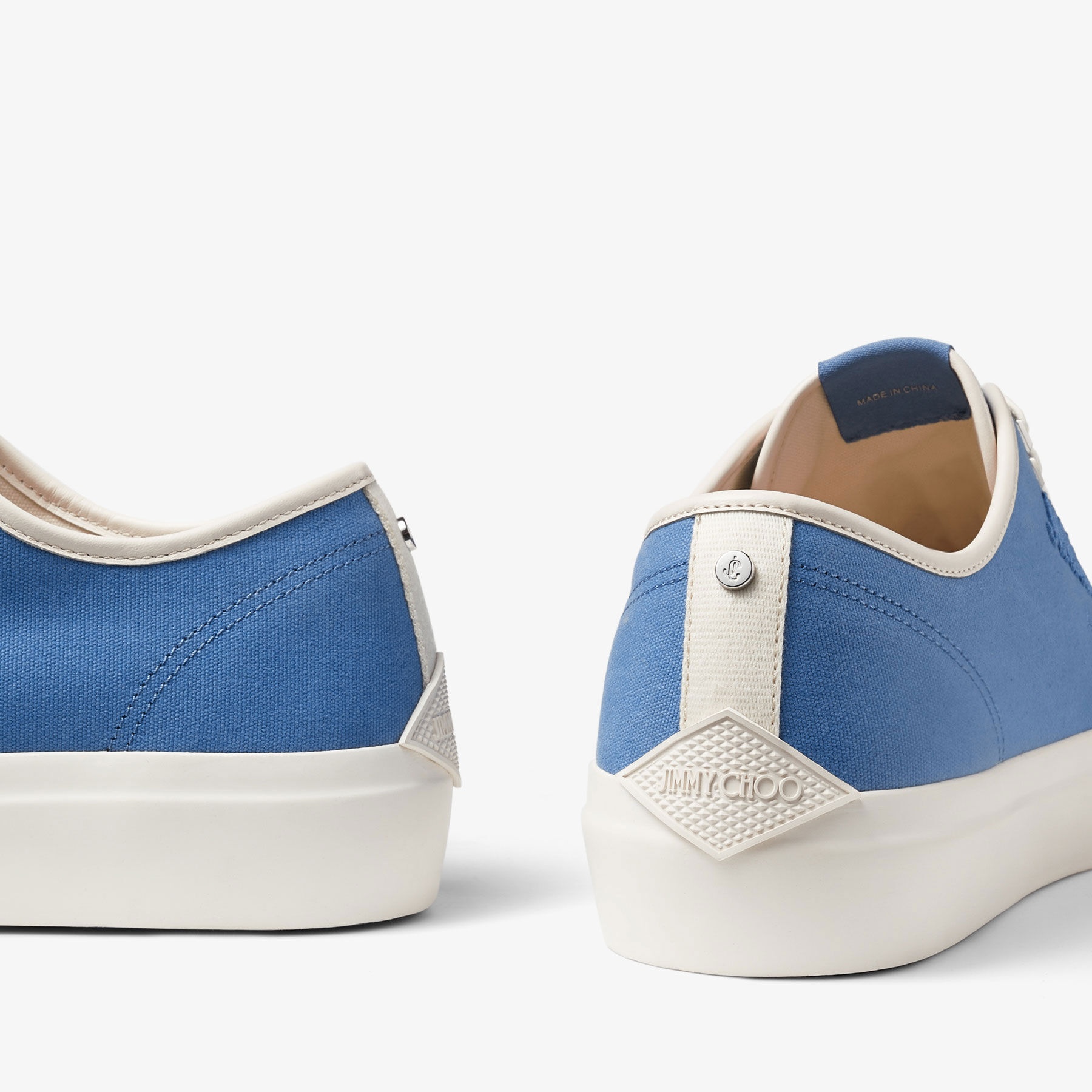 Palma/M
Denim and Latte Canvas Low-Top Trainers with Embroidered Logo - 3