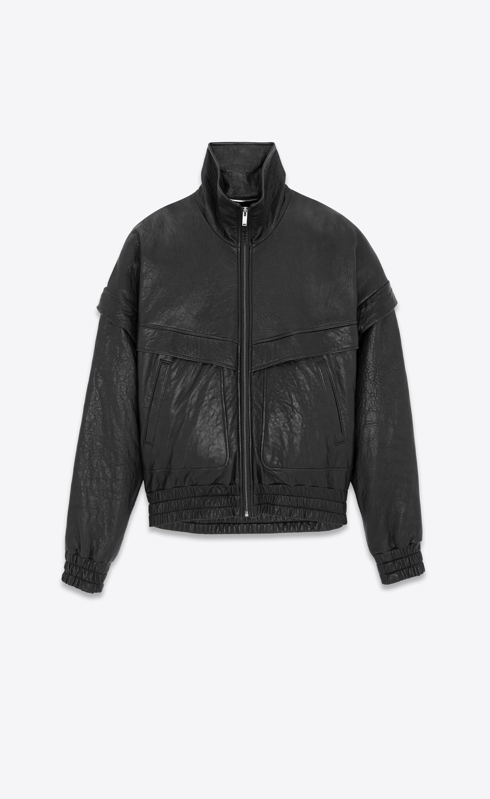 saint laurent bomber jacket in grained lambskin - 1