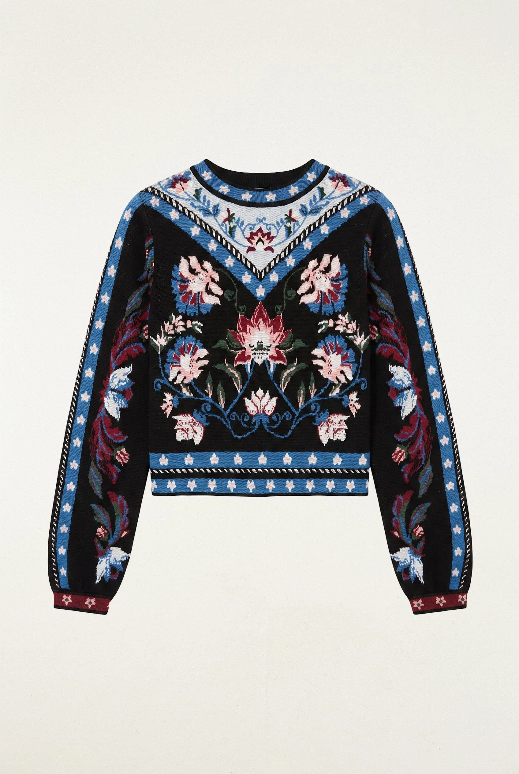 Natalia Crew Neck Knit Sweater - 1