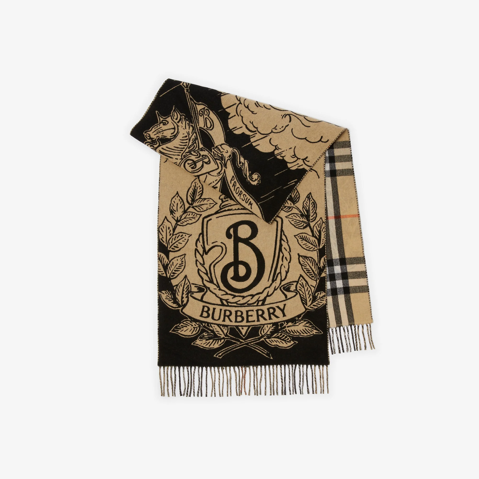 Wide Reversible Stormy Knight Scarf - 1