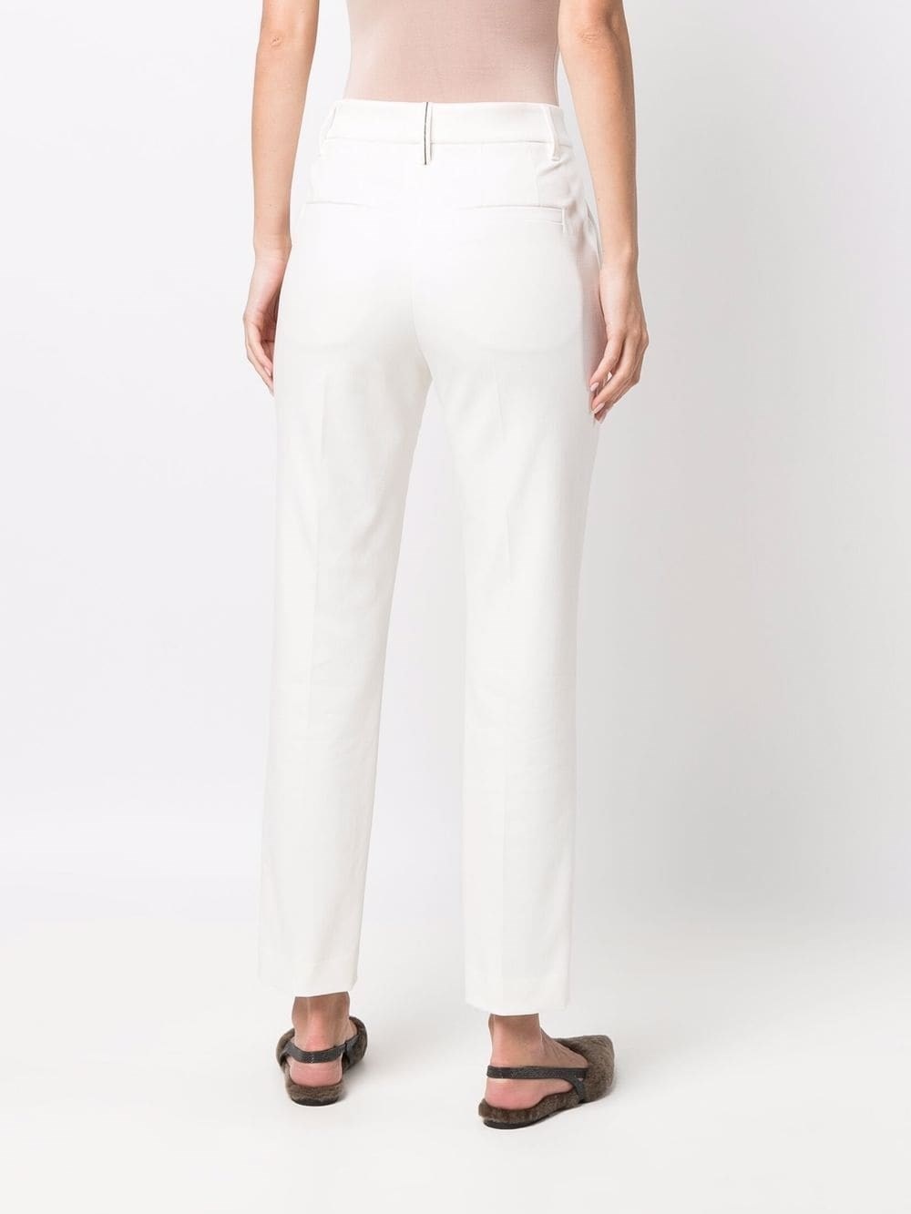 Brunello Cucinelli High Waist Cigarette Pants | spinnaker