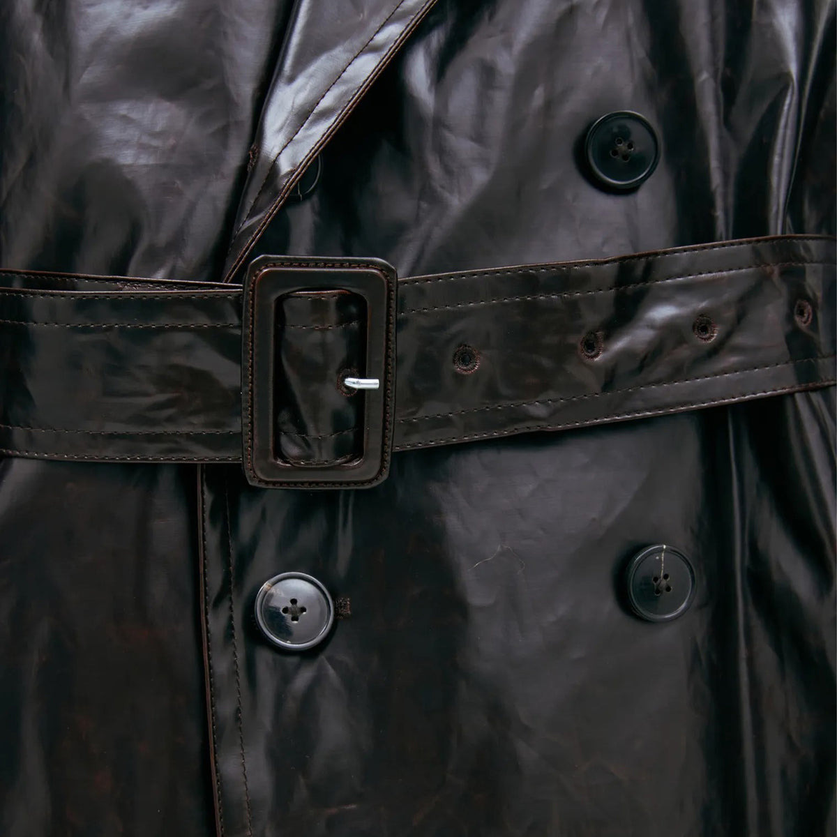 CLASSIC BELTED TRENCH COAT (BROWN) - 4