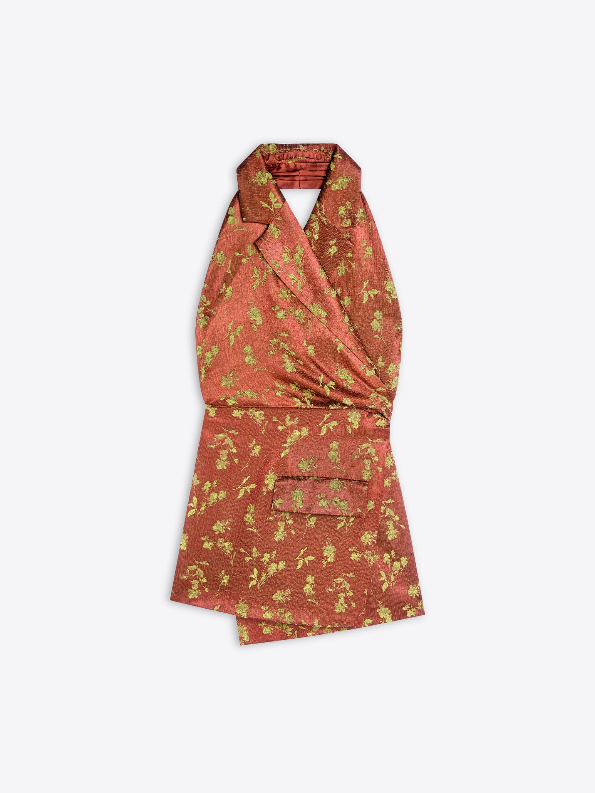 BACKLESS JACQUARD TOP - 1