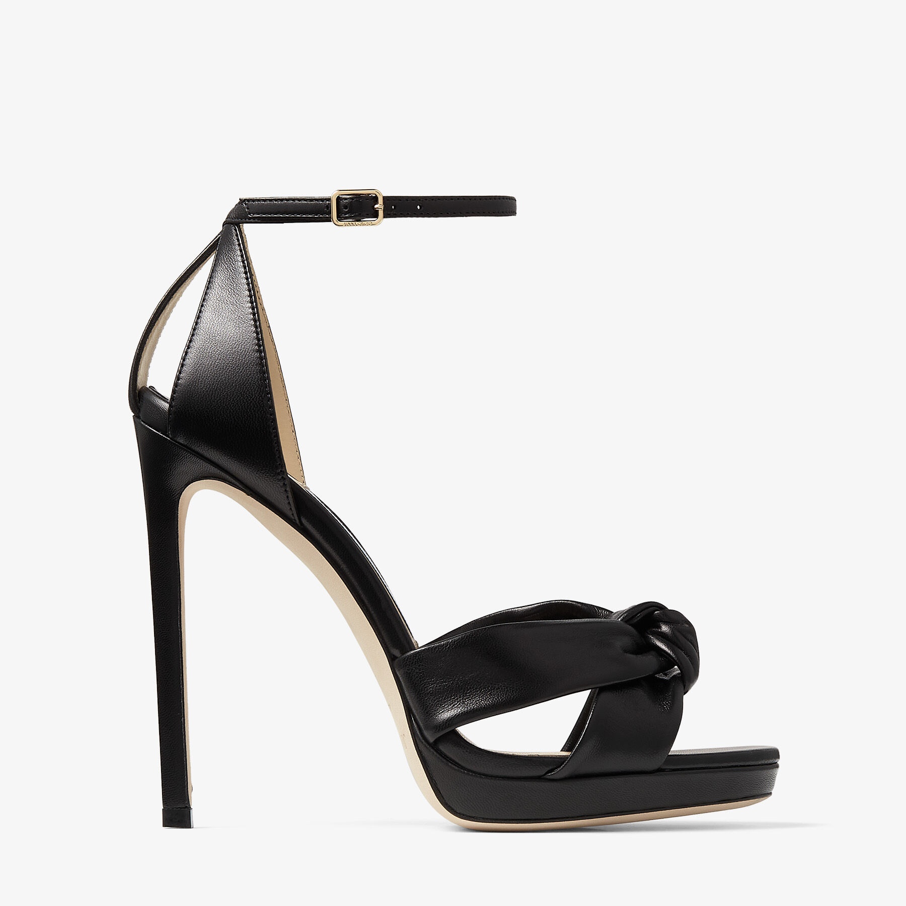 Rosie 120
Black Nappa Leather Platform Sandals - 1