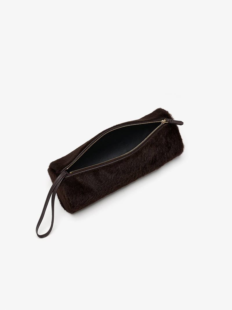 Silo Clutch in Shearling 5
