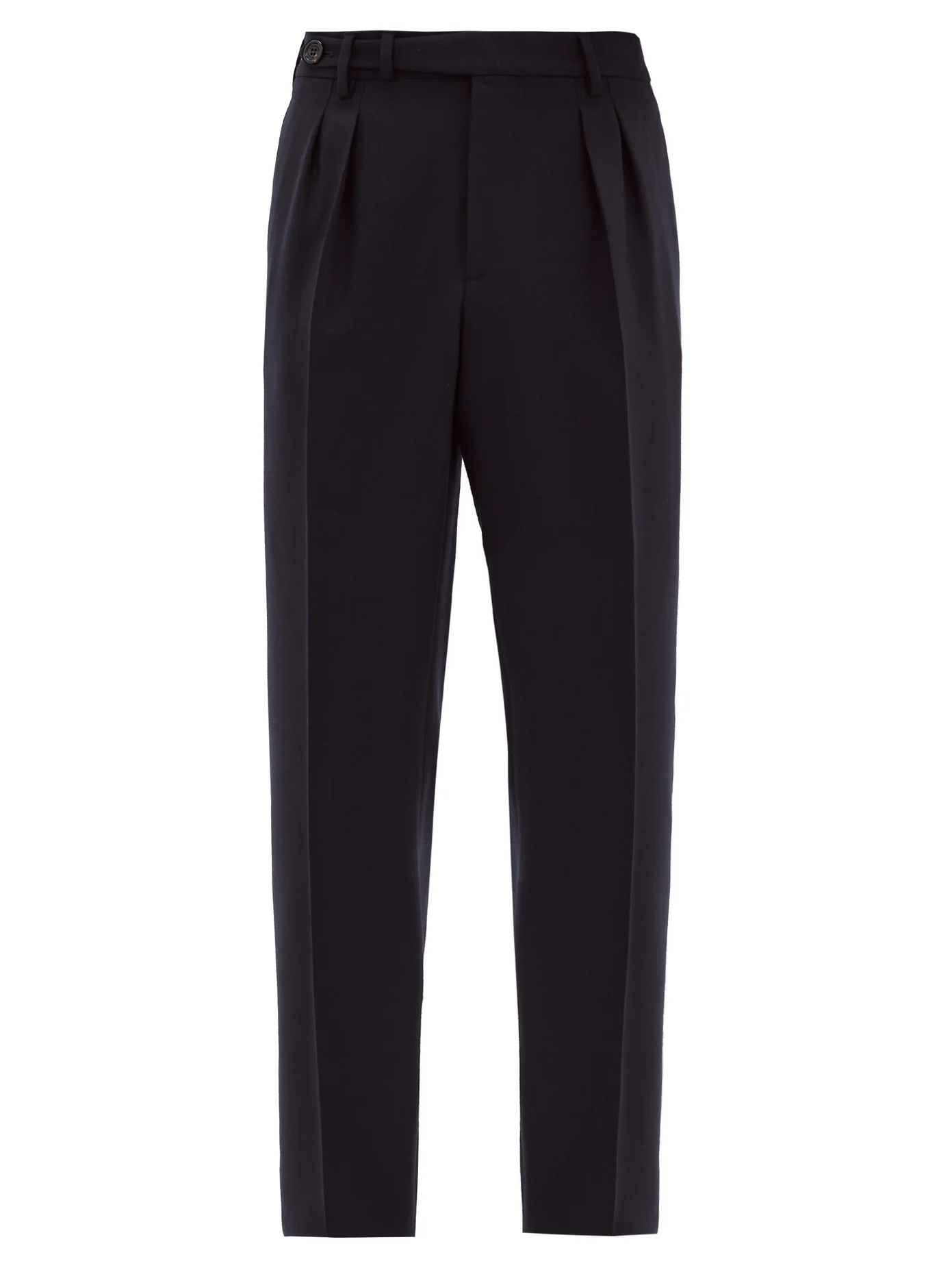 Adjustable-waist tailored wool-twill trousers - 1