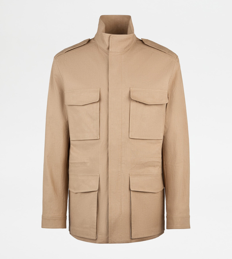 FIELD JACKET IN LINEN - BEIGE 1