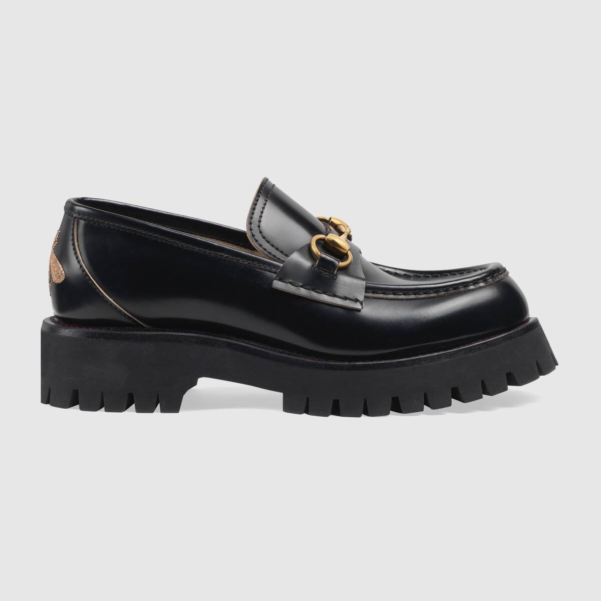 Leather lug sole Horsebit loafer - 1