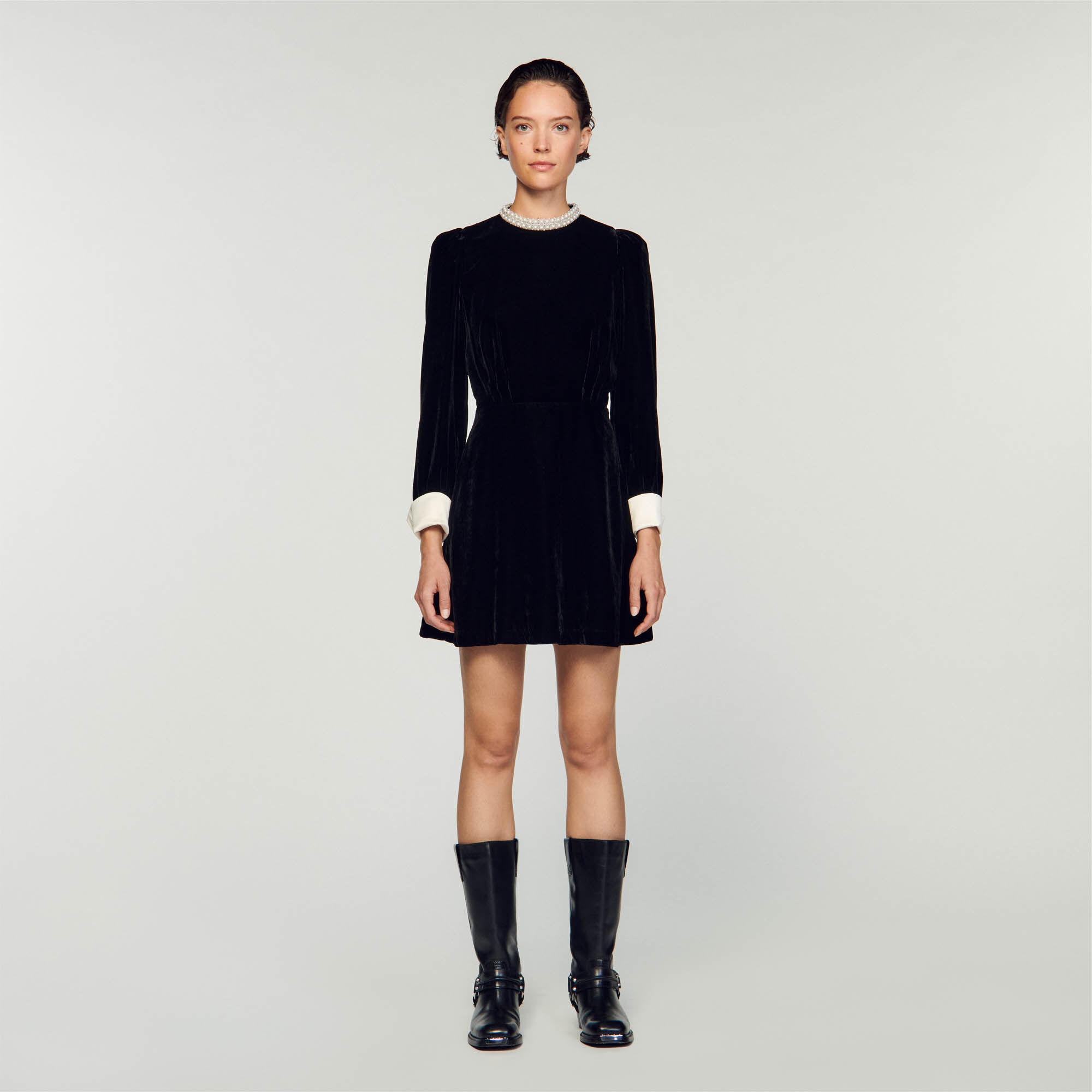 SHORT VELVET DRESS - 2