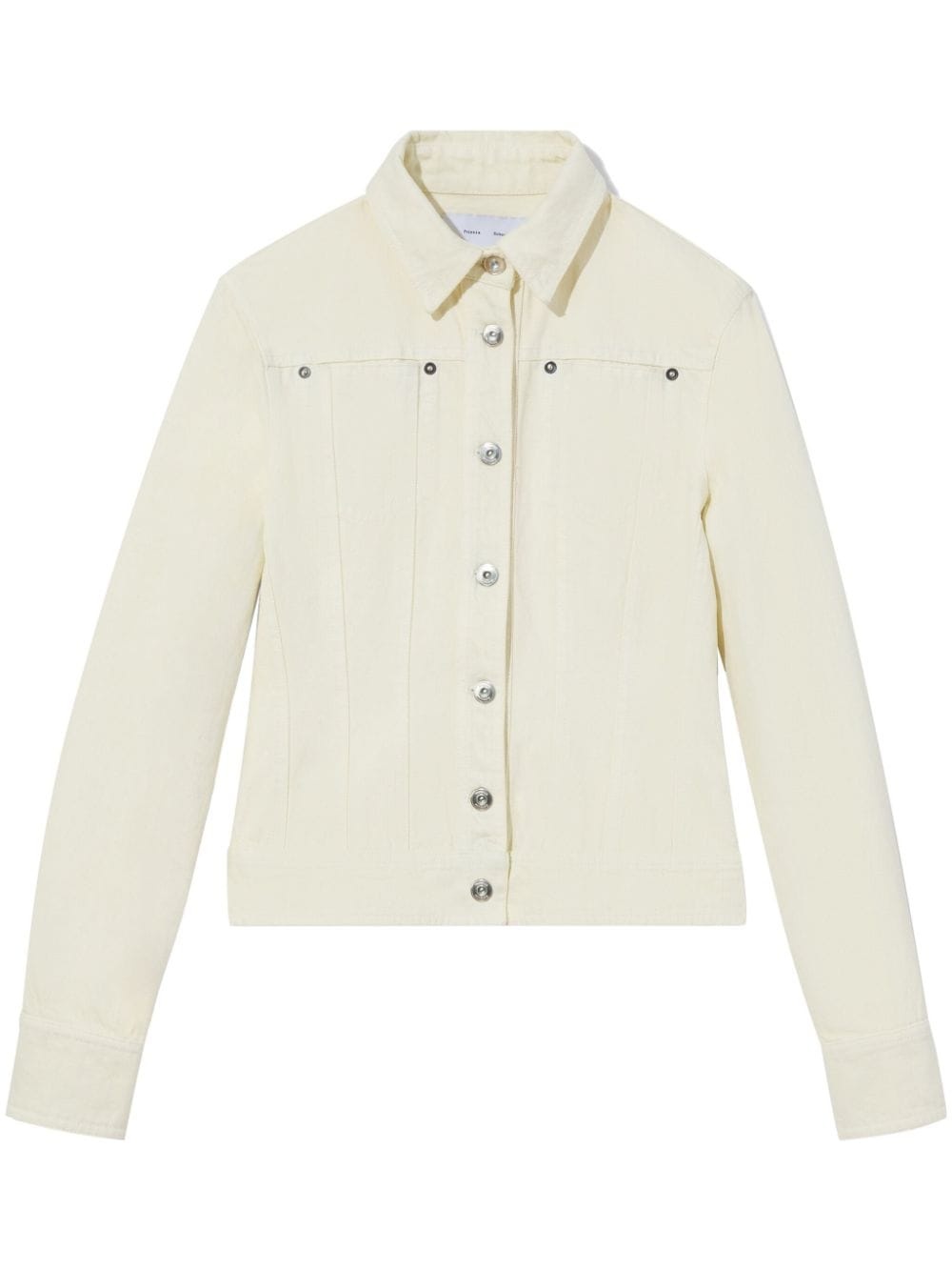 buttoned panelled denim jacket - 1