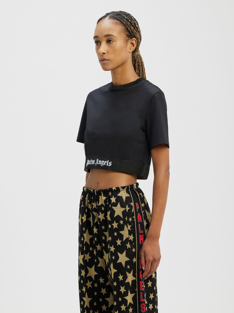 Logo Tape Cropped T-shirt 4