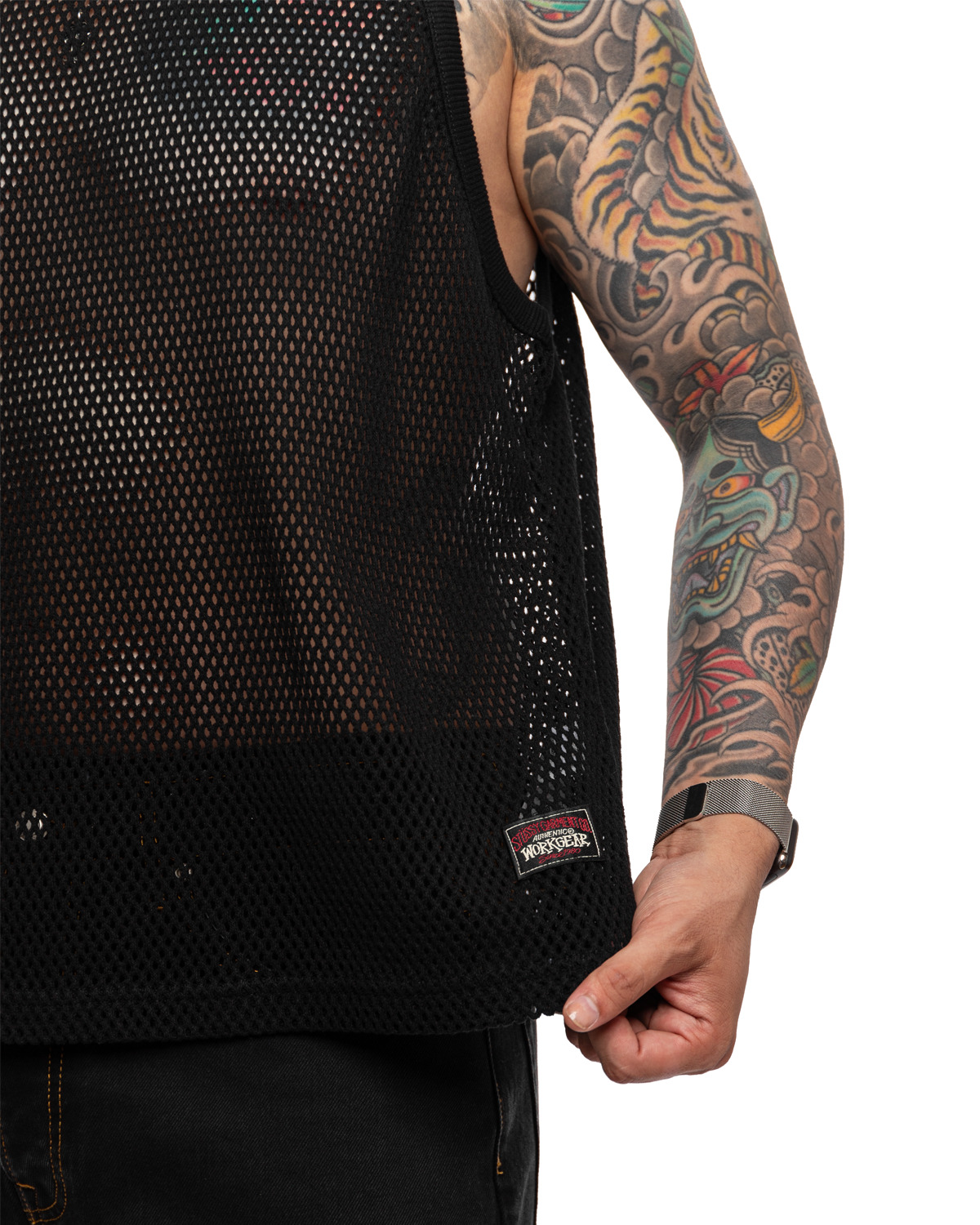 Cotton Big Mesh Tank 'Black' - 4