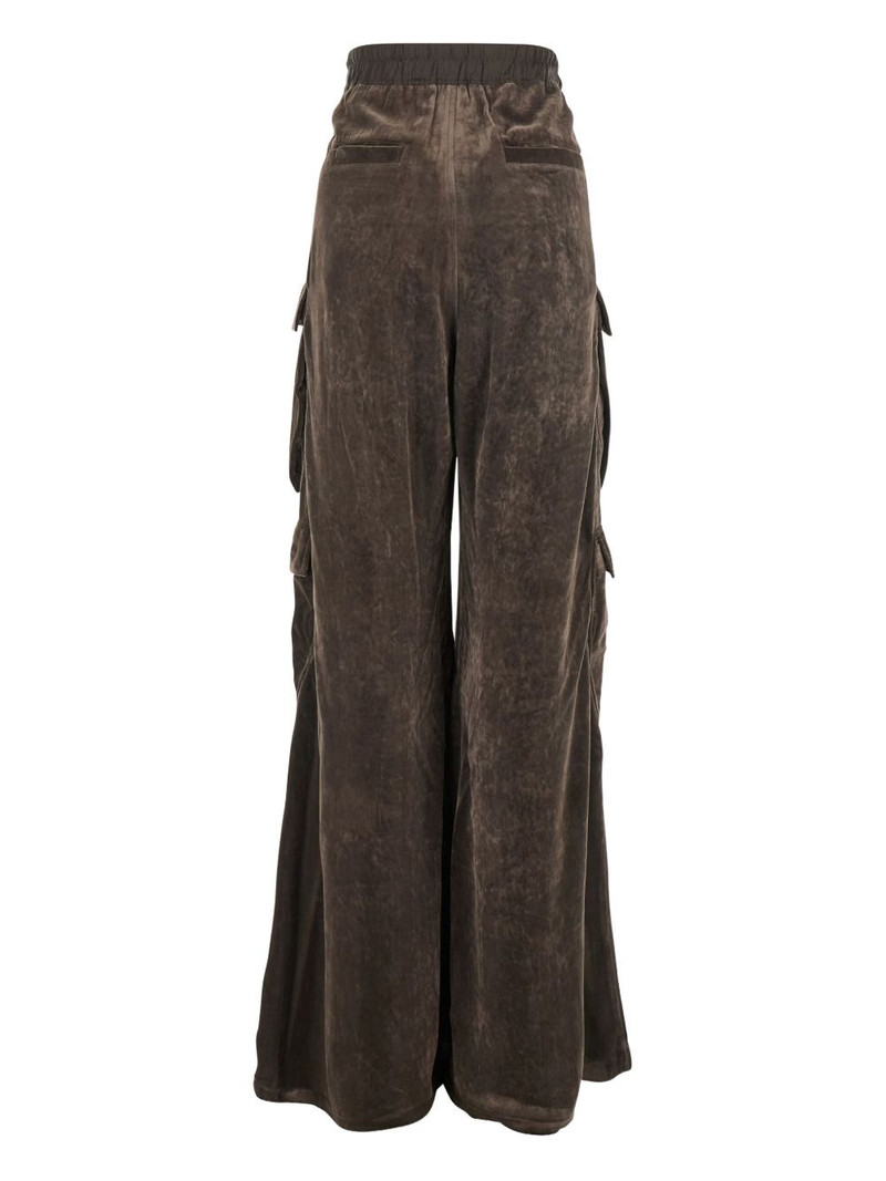 Rick Owens cargo-pocket velvet trousers outlook