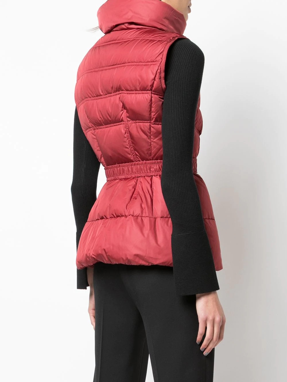 belted padded gilet - 4