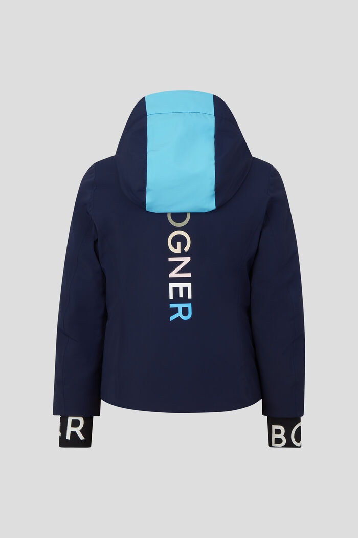 Kati Kids ski jacket in Navy blue/Light blue - 4