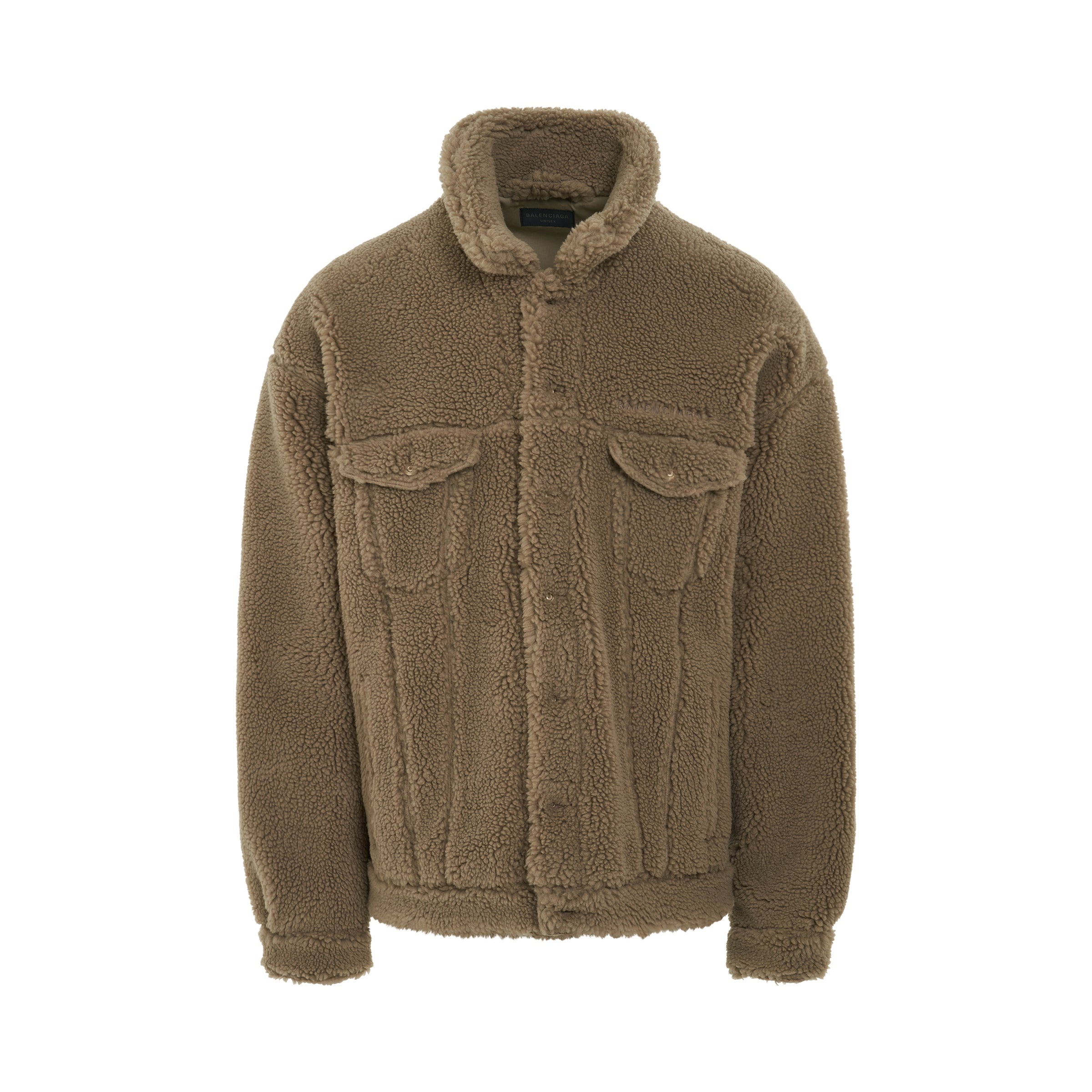 Fleece Oversized Jacket in Dune - 1