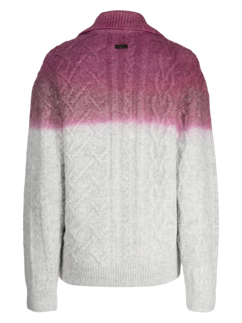 ADER error gradient-effect cable-knit jumper outlook