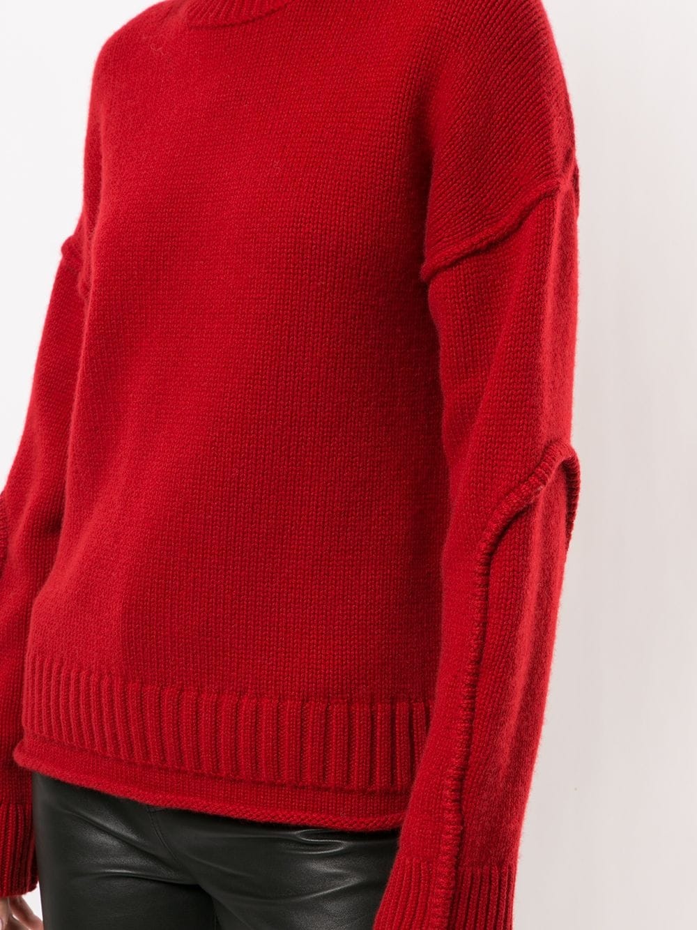 high neck wool jumper - 5