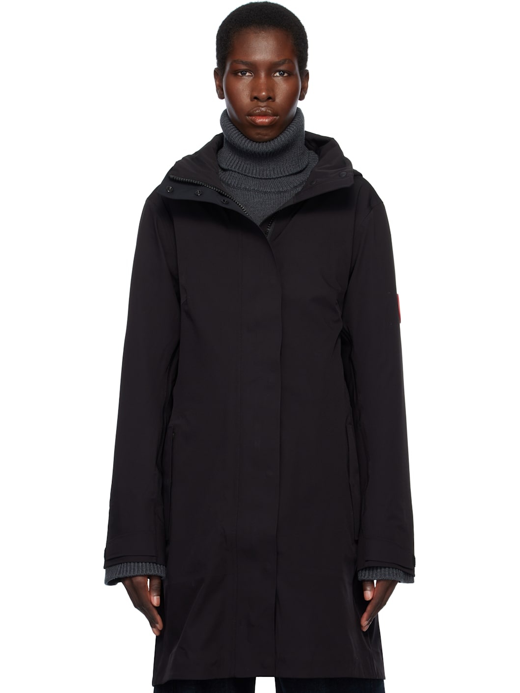 Black Cardero Rain Coat - 1