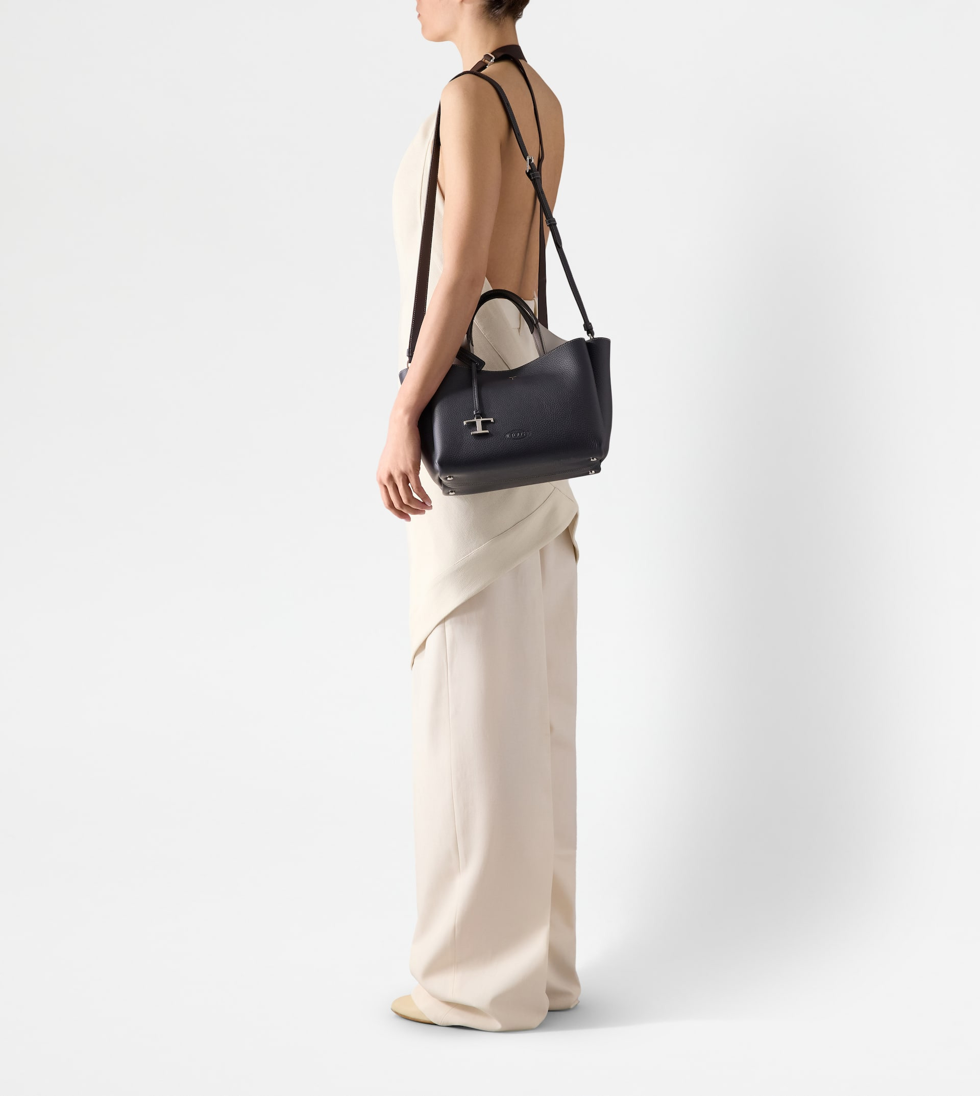 BAG IN LEATHER MINI - BLUE, GREY - 8