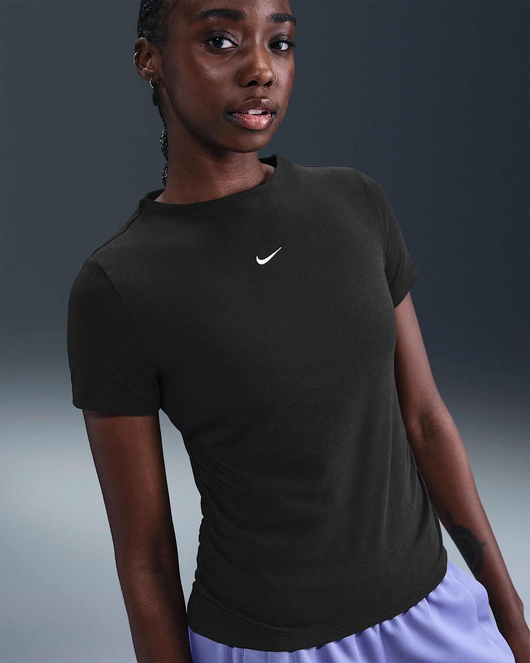 Nike Sportswear Chill Knit Women's Tight Short-Sleeve Mock-Neck Top - 1