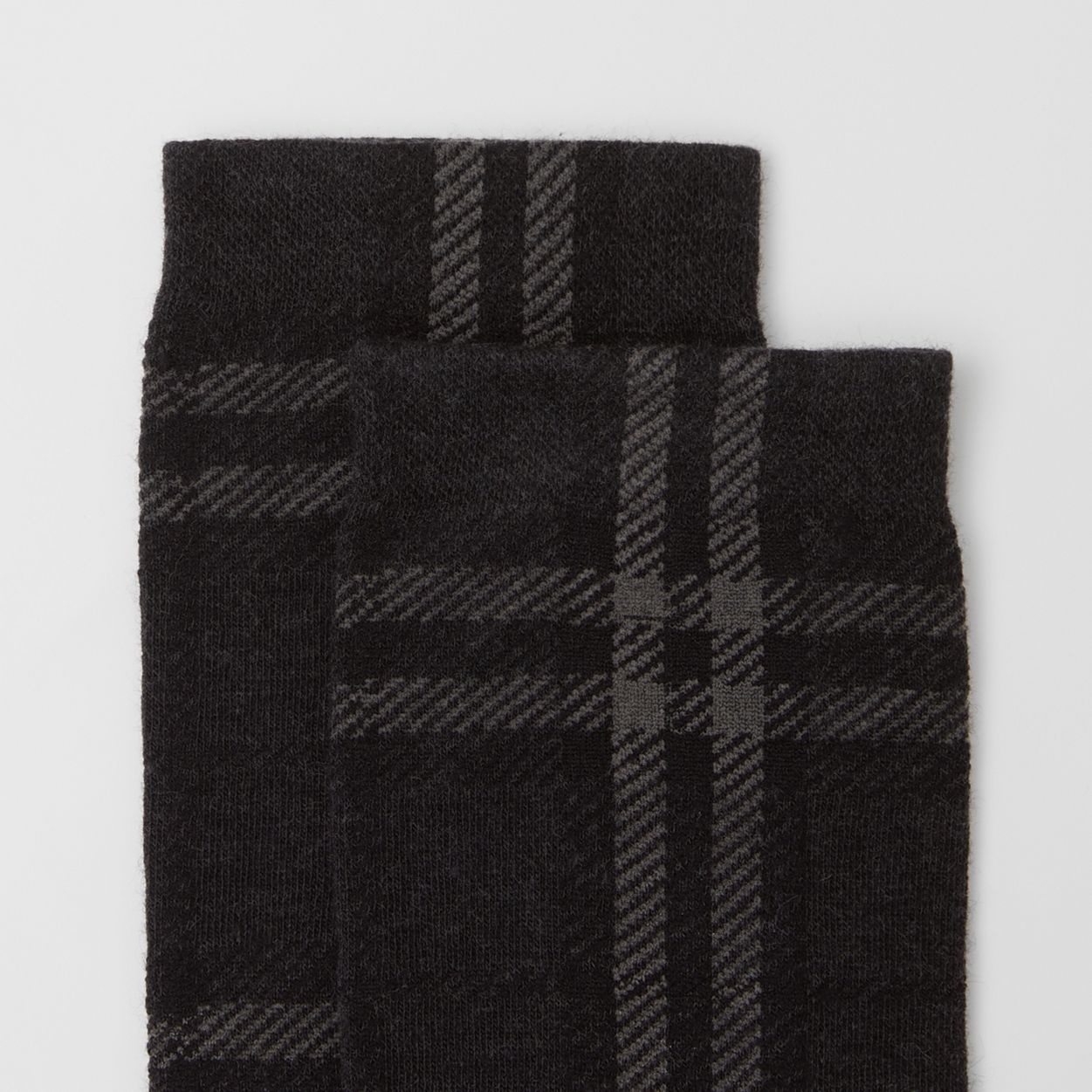 Check Intarsia Technical Cotton Socks - 2