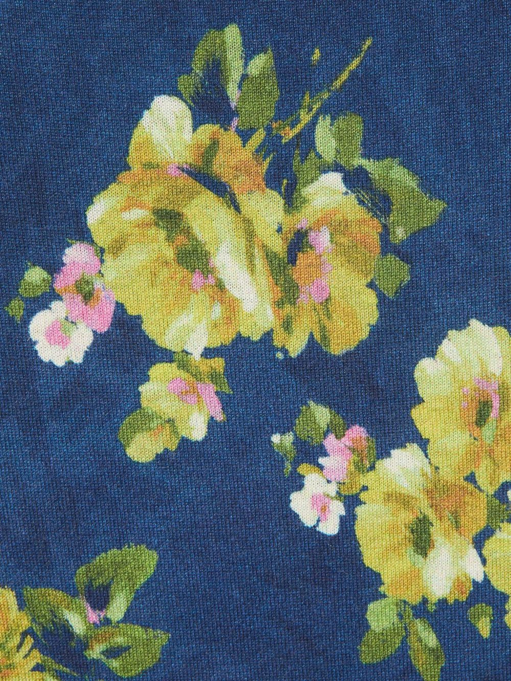 floral-print crew-neck sweater - 4