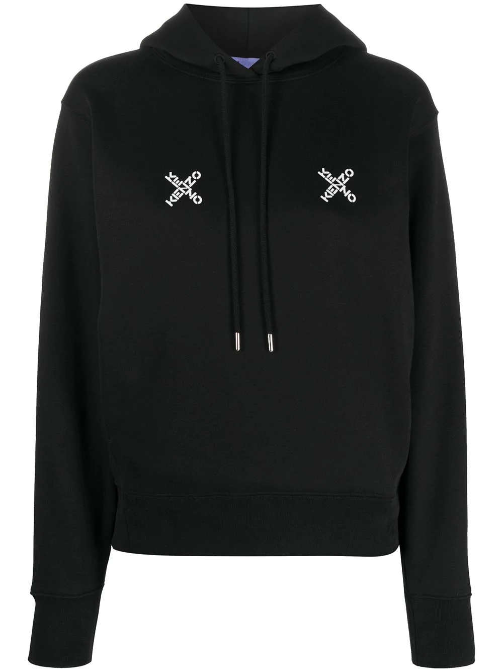 cross logo print hoodie - 1