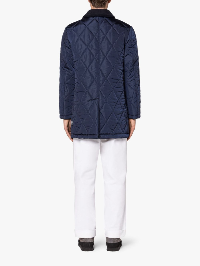 ANGLIA NAVY NYLON QUITLED COAT 3