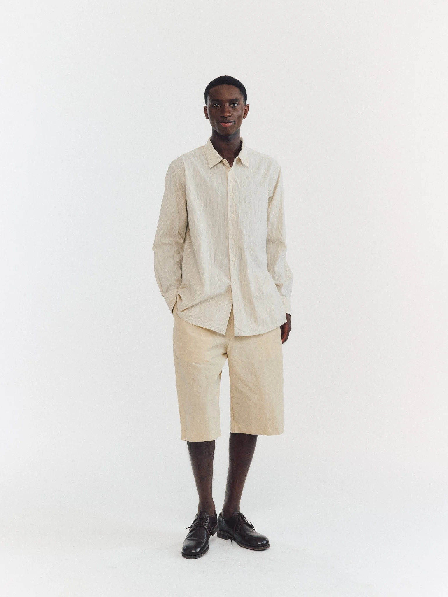 FABIANO SHIRT - WIND STRIPE - NAT STRIPE - 1