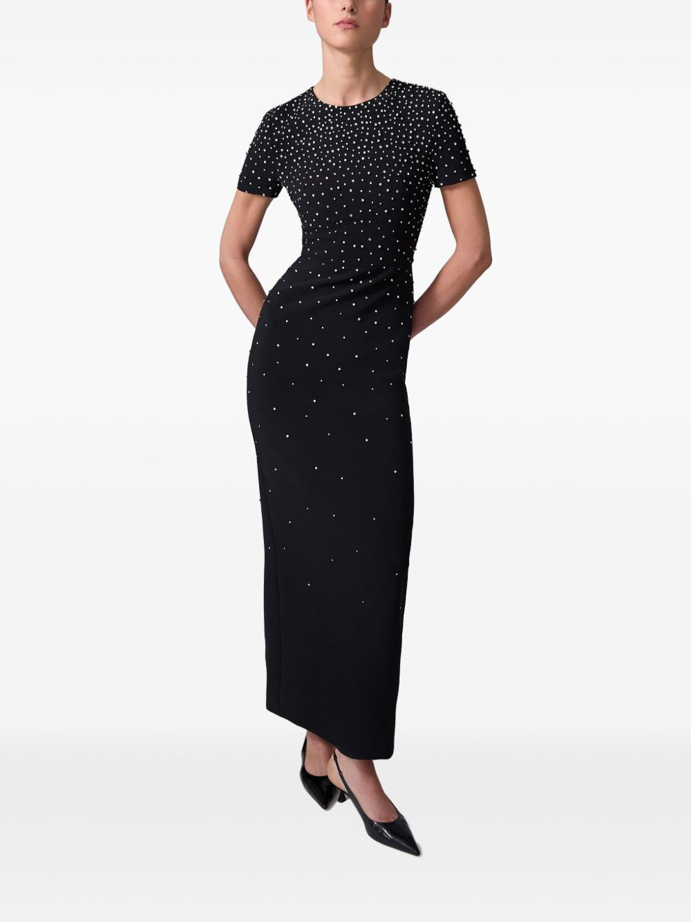crystal-embellished maxi dress - 4