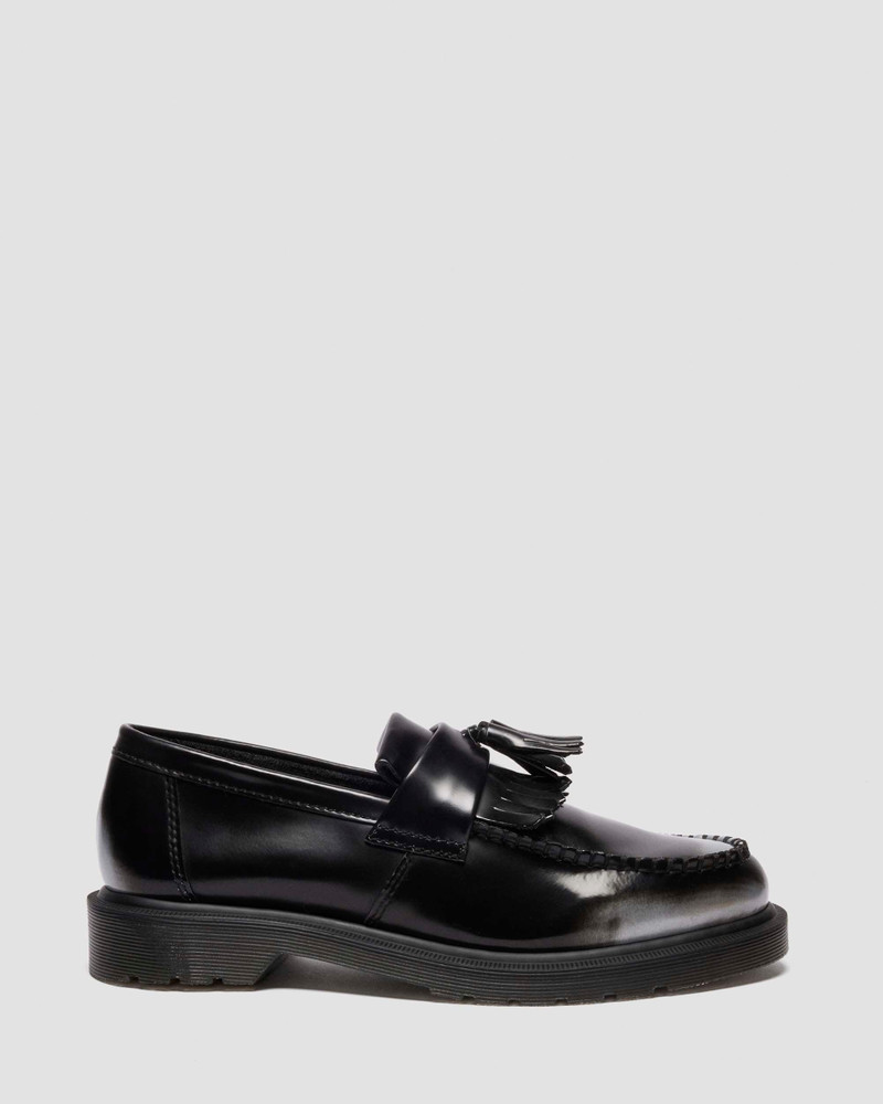 Adrian Arcadia Rub Off Leather Tassel Loafers 1