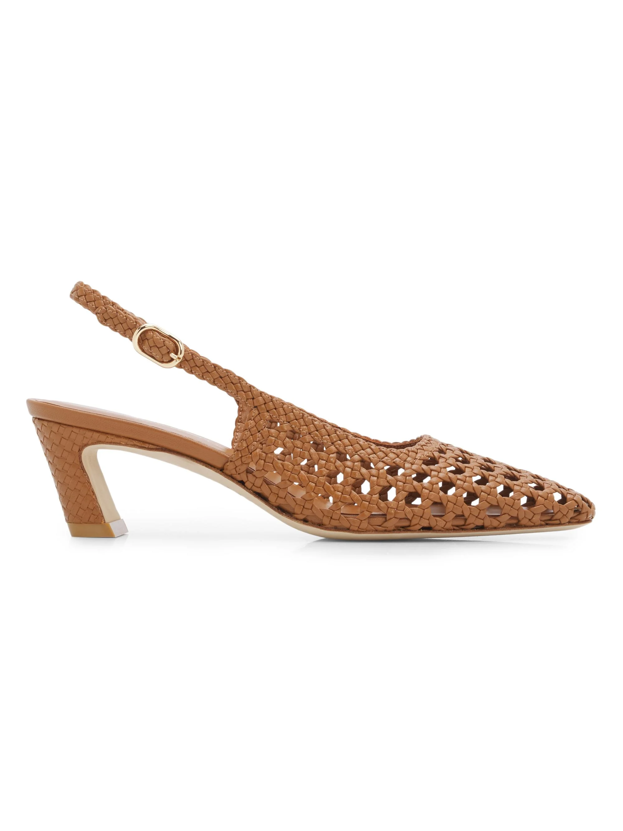 Women's Stassi 50MM Leather Slingback Pumps - Boho Tan - 1