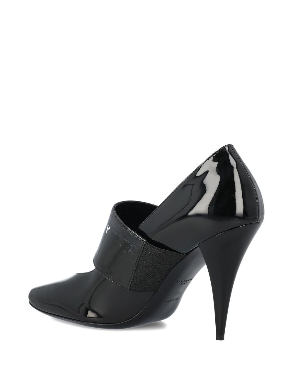 logo-plaque patent leather pumps - 4