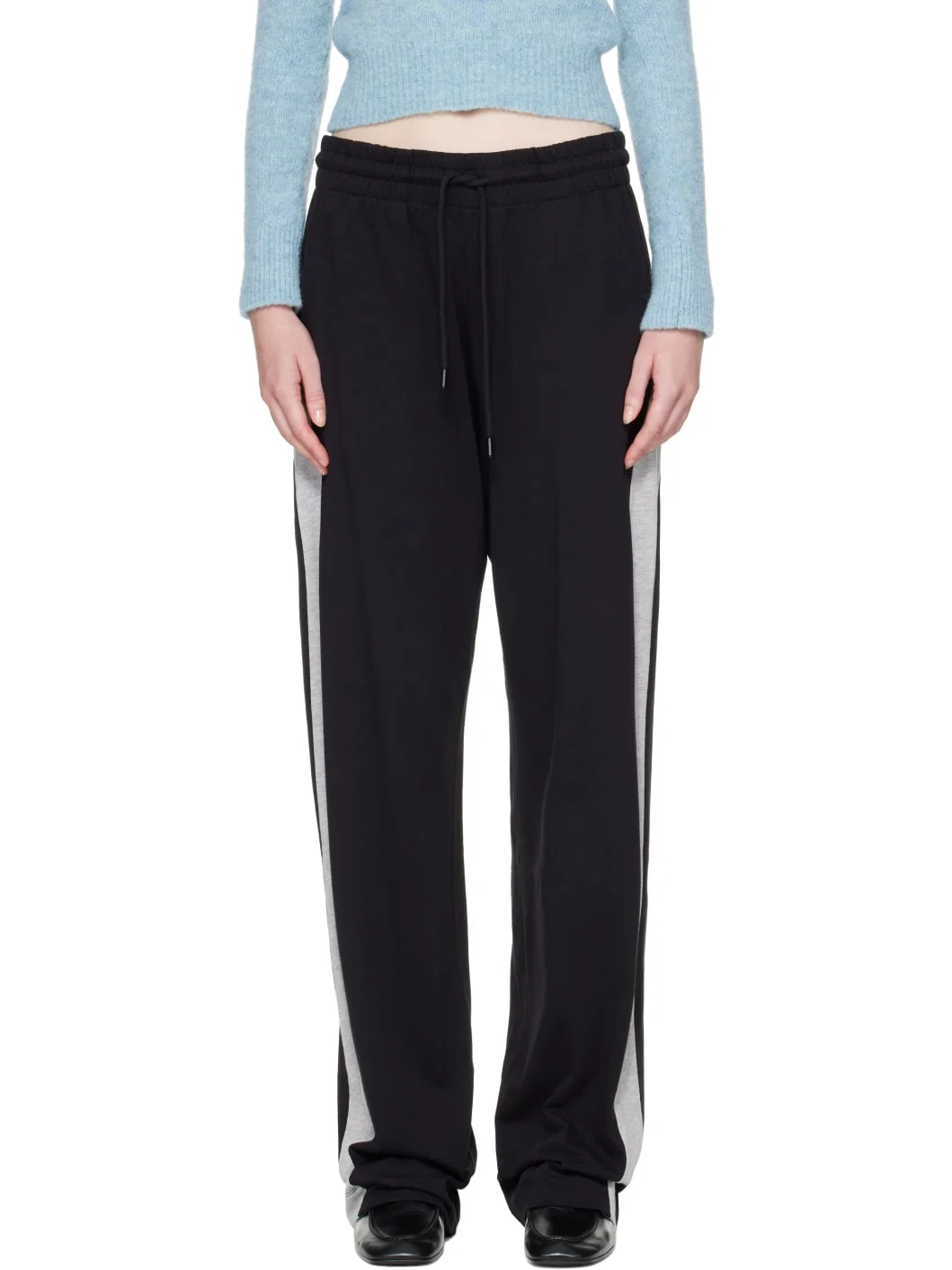 Black Cotton Lounge Pants - 1
