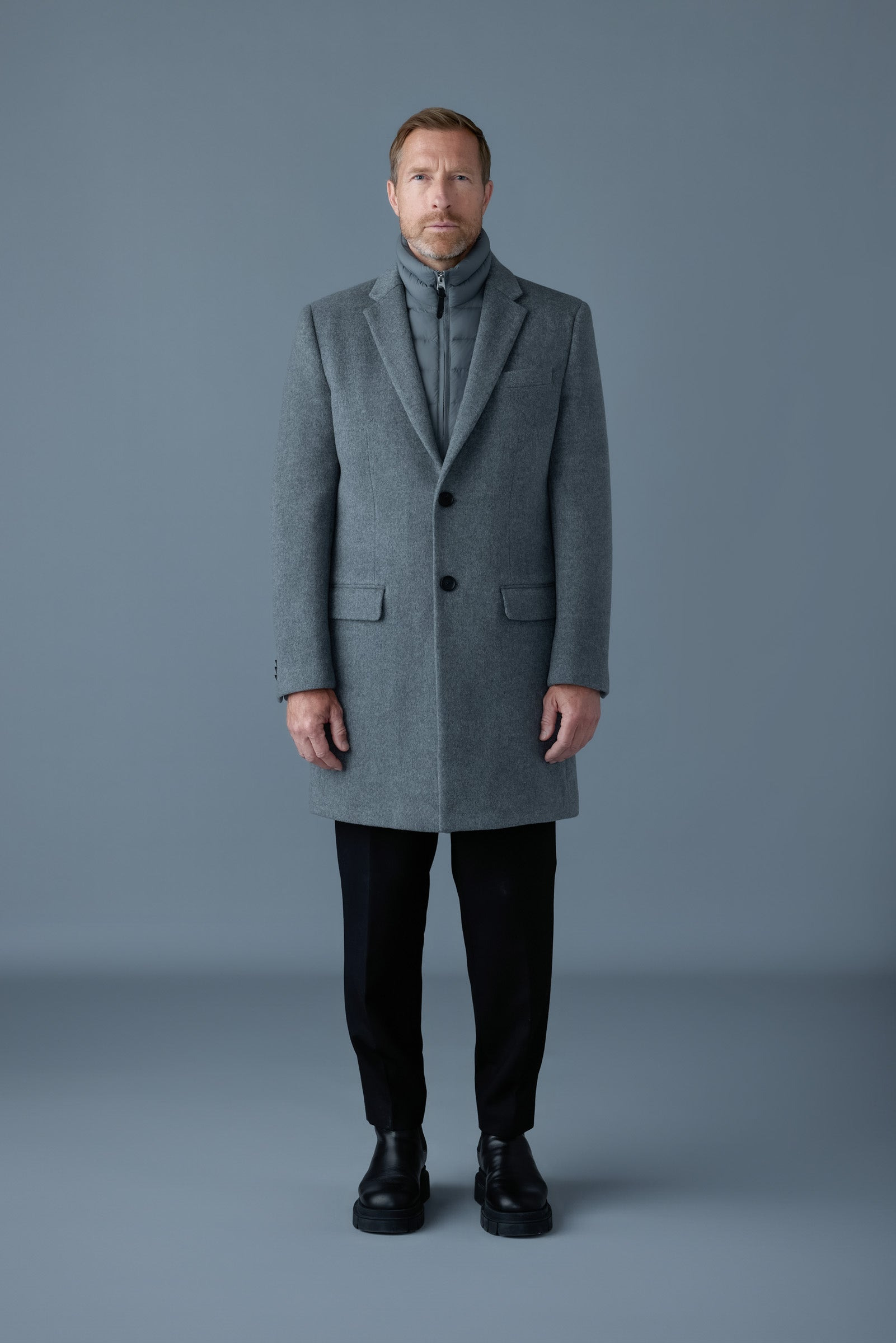 SKAI-SLB 3-in-1 wool coat with removable down liner - 2