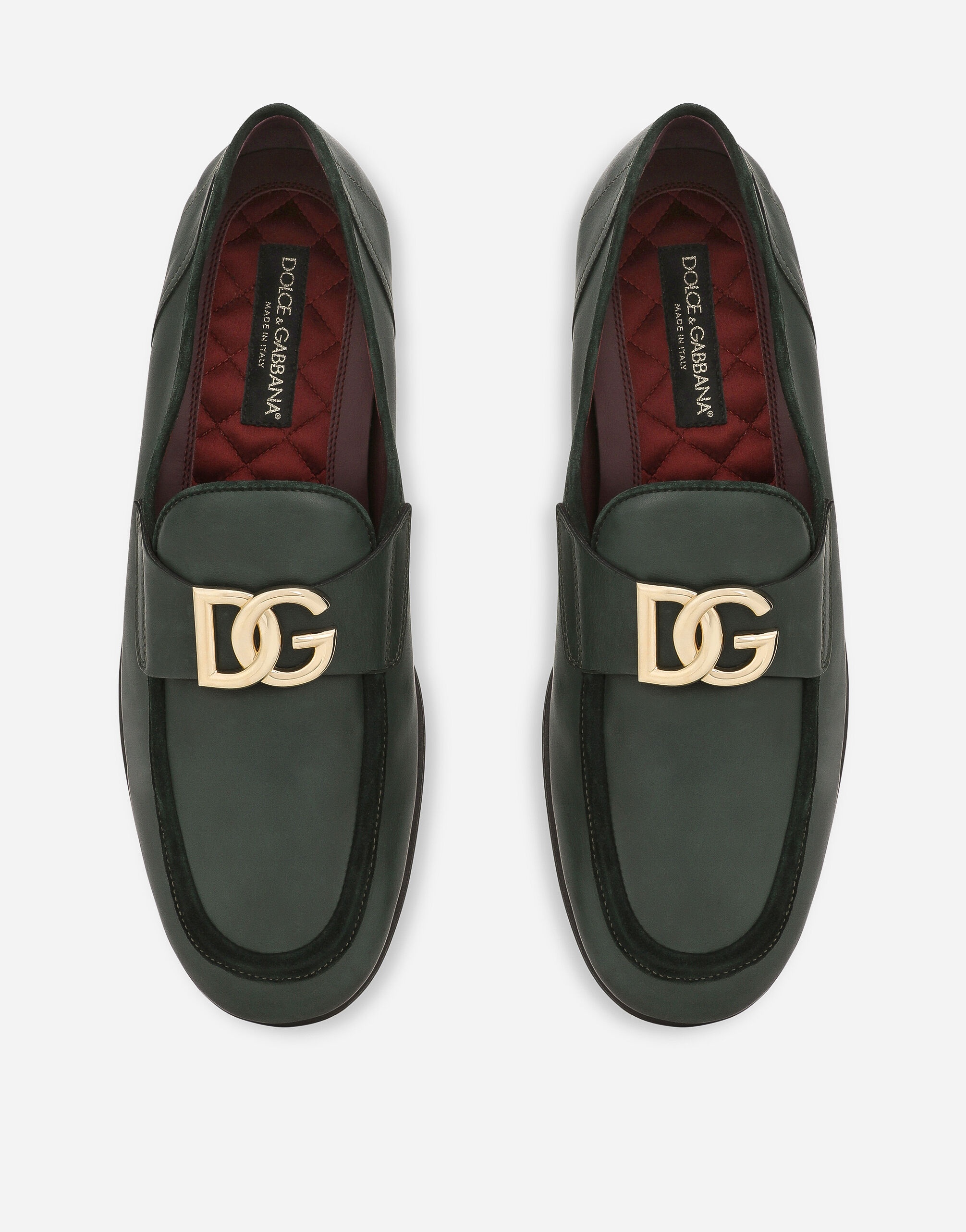 Calfskin loafers with DG logo - 4