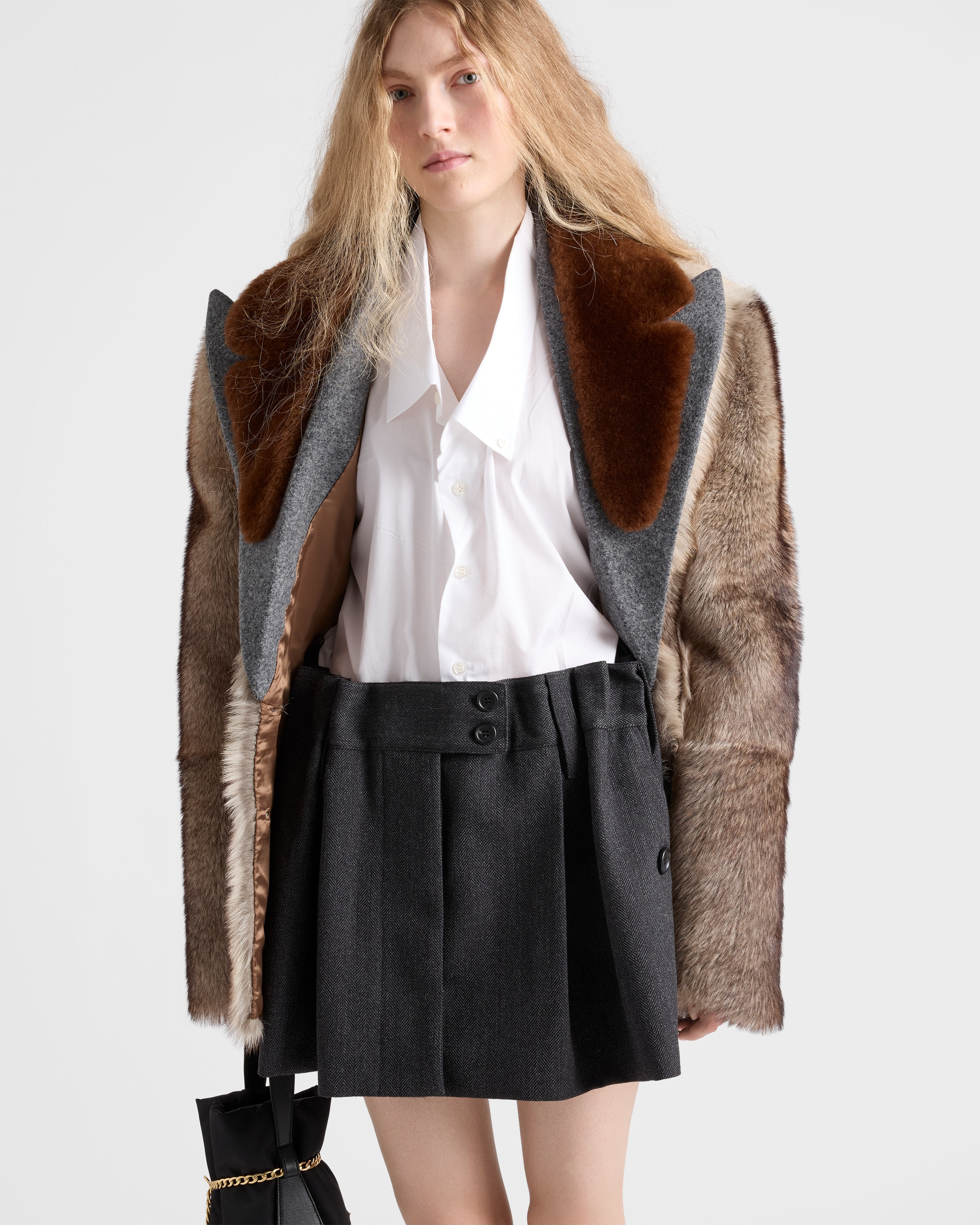 Chevron wool mini skirt - 3