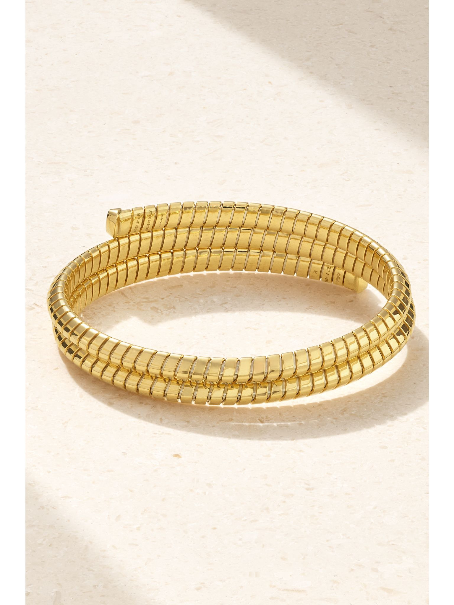 Trisolina Triple 18-karat gold diamond bangle Gold - 3
