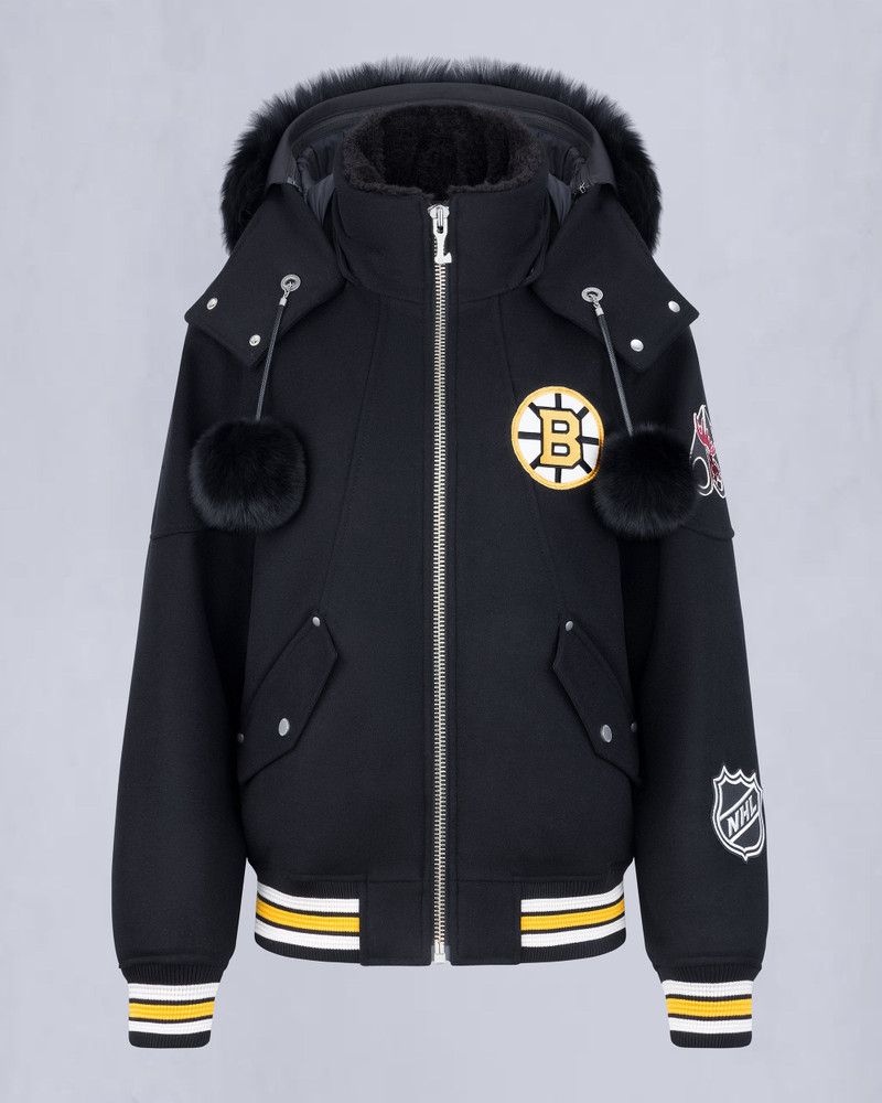NHL X MOOSE KNUCKLES BRUINS BOMBER JACKET 1