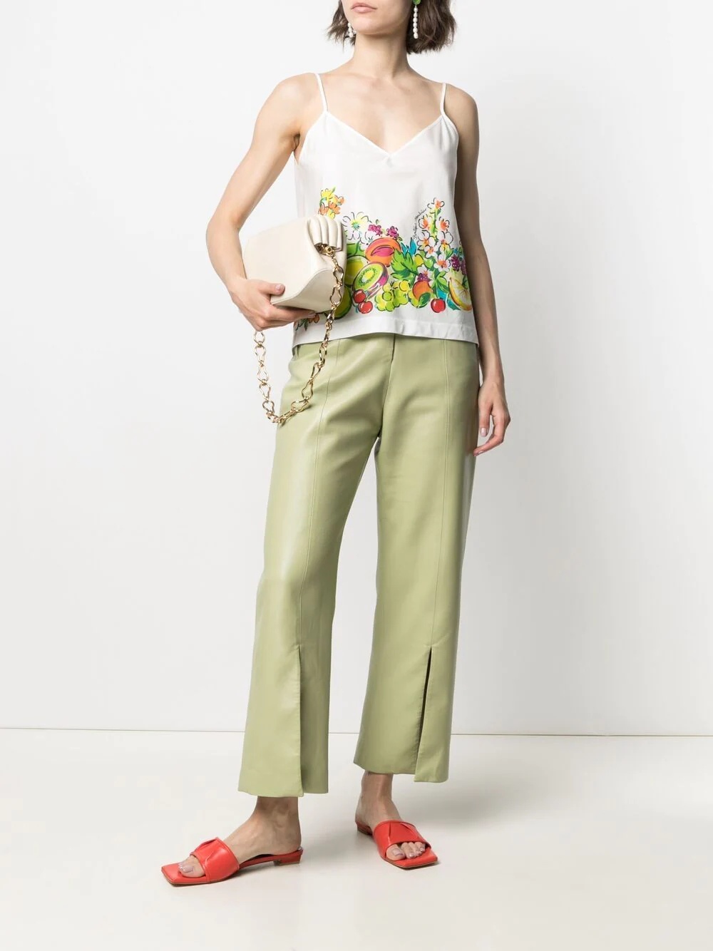 floral-print cotton top - 2