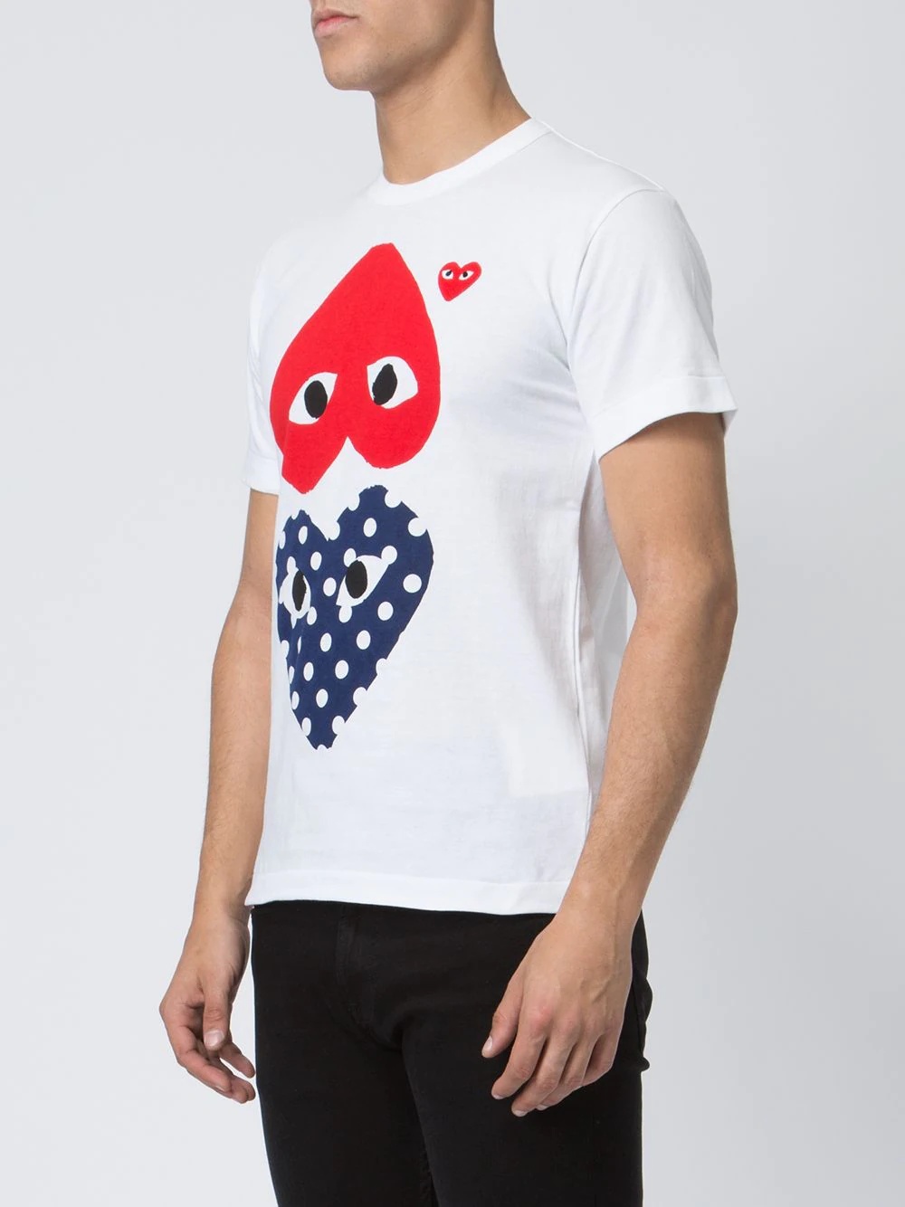 hearts print T-shirt - 3