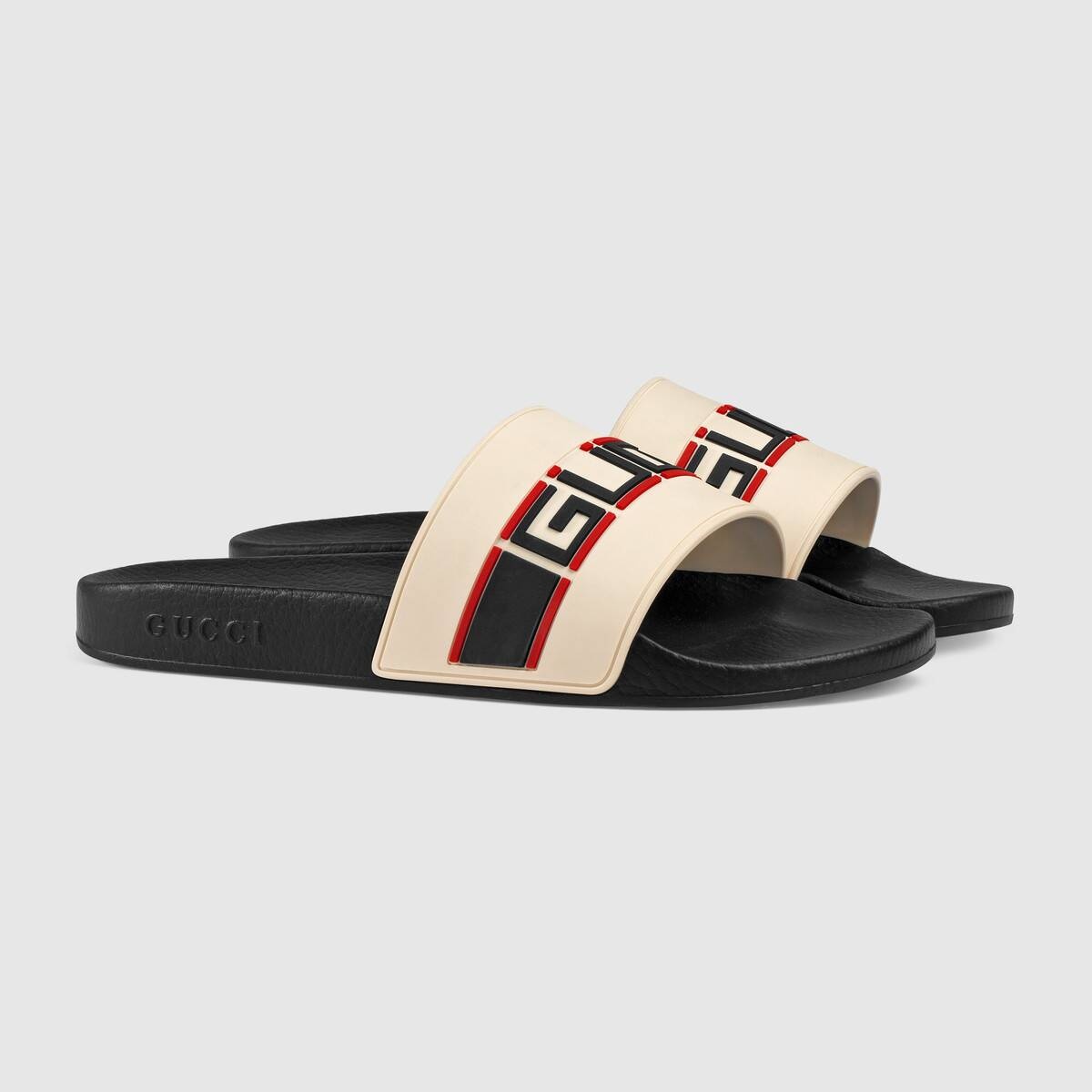 Gucci stripe rubber slide sandal  - 2