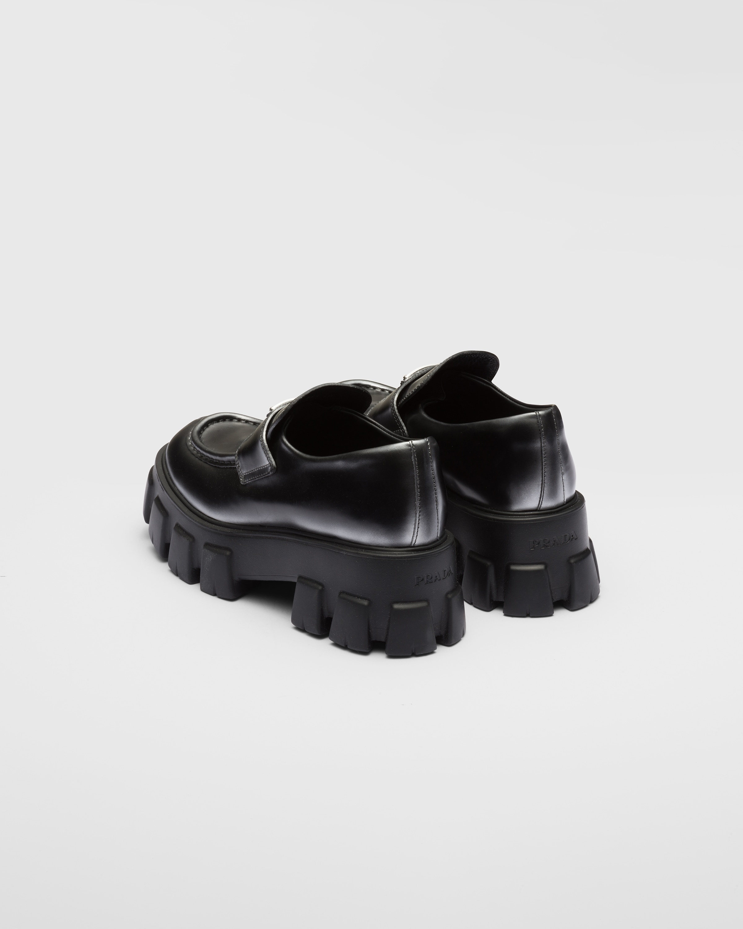 Monolith ombré brushed leather loafers - 5