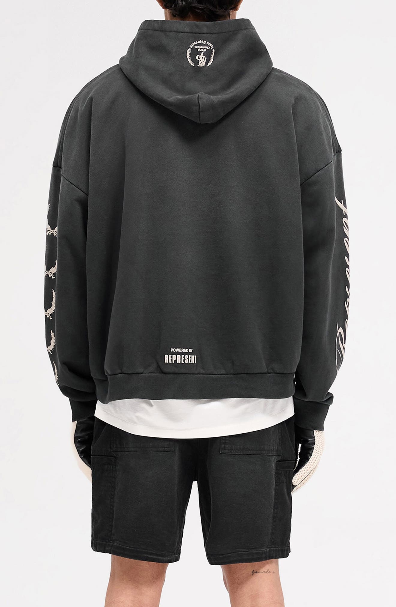 Represent World Championship Graphic Hoodie in Stained Black at Nordstrom - 2