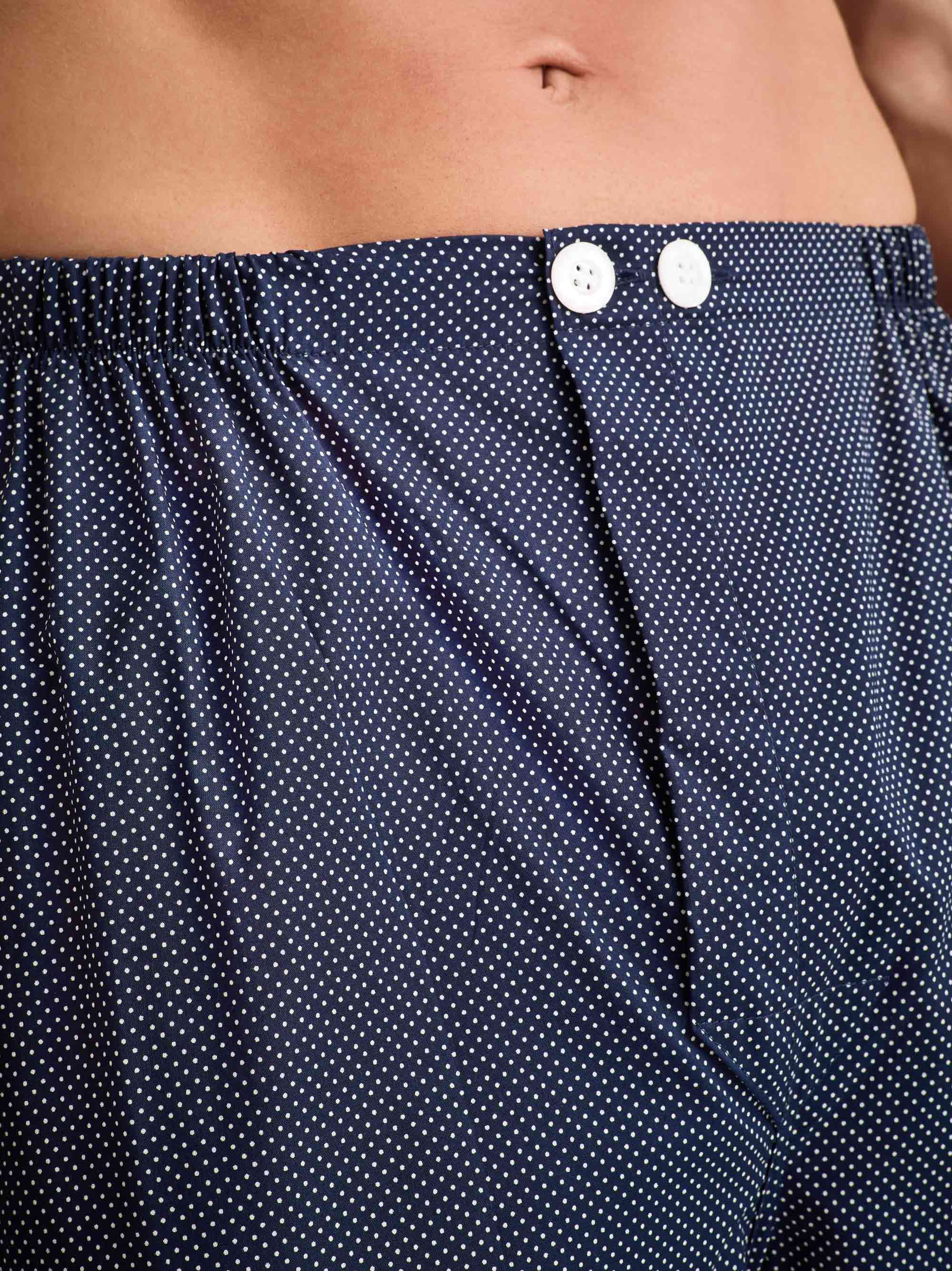 Men's Classic Fit Pyjamas Plaza 21 Cotton Batiste Navy - 7