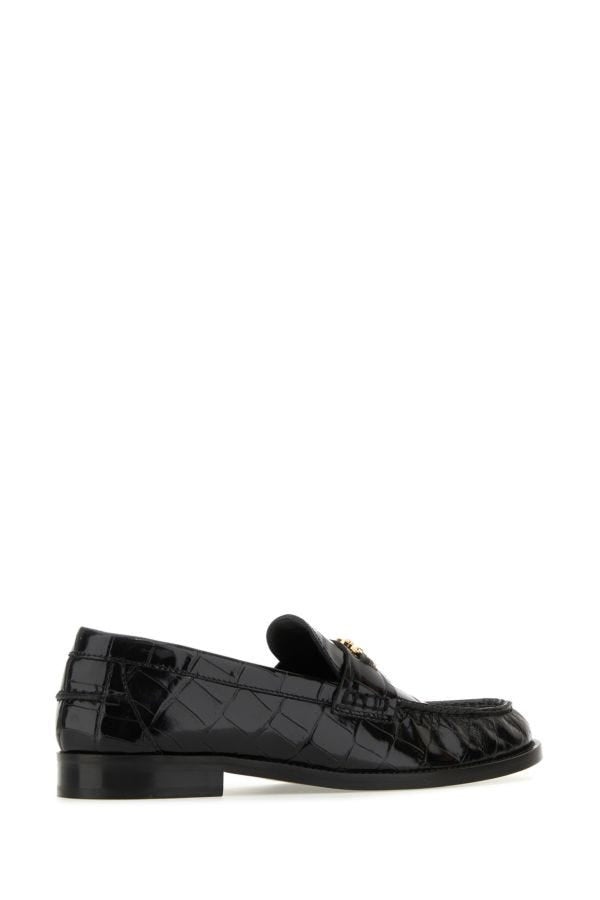 Versace Woman Black Leather Medusa  95 Loafers - 3