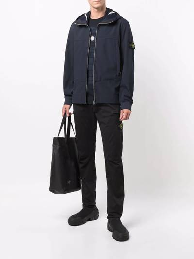 Stone Island panelled hooded jacket outlook